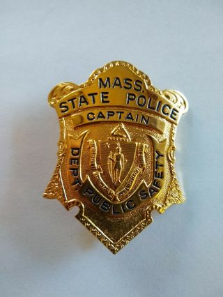 Captain Public Safety Massachusetts State Police Badge Not Patch Fantasy