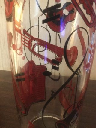Vintage Mid Century Red And Black Musical Instrument Cocktail Shaker 2