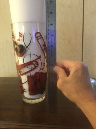 Vintage Mid Century Red And Black Musical Instrument Cocktail Shaker 3