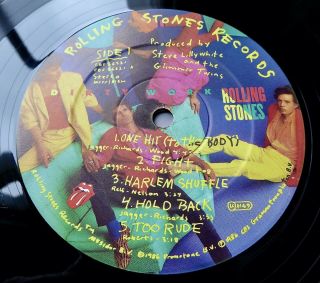 Rolling Stones Dirty Work 1986 Uk 1st Press In Red Wrap W/inner