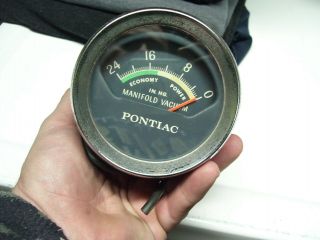 Vintage Gm Pontiac Vacuum Gauge Console Gto Bonneville 2,  2 Gran Prix