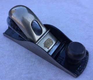 Vintage Stanley No.  110 Block Plane With A Stanley Quality Tools Sticker U.  S.  A.