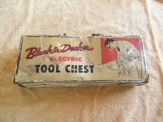 Vintage 1950s U - 6 Black And Decker Tool Chest With 1/4 " U - 1 Drill