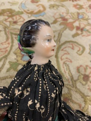 Antique Porcelain Doll With Leather Body.  Estate Find