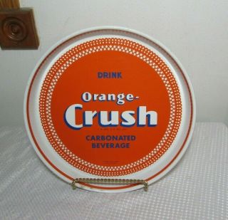 Vintage 1946 Drink Orange Crush Advertising Soda Serving Tray Sign 100
