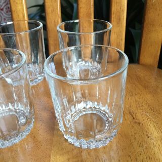 Set Of 6 Kig Indonesia Sipping Juice Glasses Clear Glass Vintage Mcm