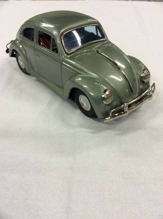 Vintage,  Bandi,  Japan Tin Friction Vw Volkswagen Bug Car,  Sage Green,