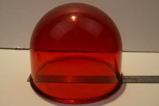 Federal Signal Red Glass Dome Strobe Siren Light Beacon Cover 8 3/8 " X 6 "