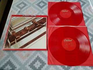 The Beatles 1962 - 1966 Red Vinyl Double Lp Record Album Capitol 1978