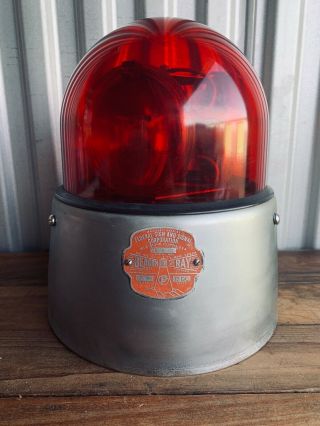 Federal Signal Emergency Beacon Ray Model 173 17 Red Glass Fire Rat Rod