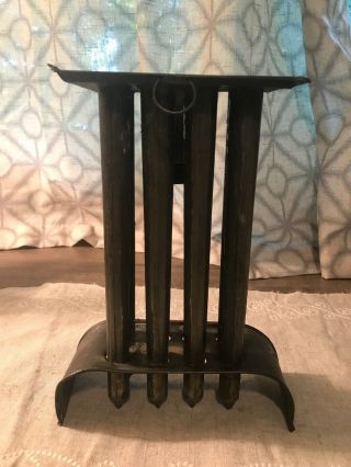 Antique 8 Taper Candle Mold - Tin Soldered Folk Art - Early 19th Century
