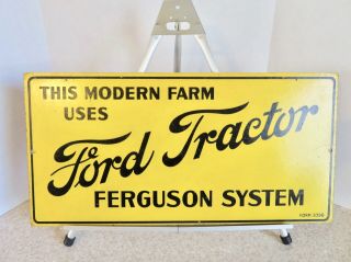 Vintage Ford Ferguson Tractor System Masonite Farm Sign