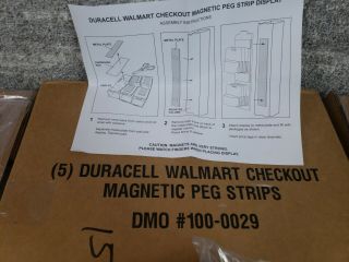 5 Duracell Battery Advertising Store Display Racks Walmart Checkout Peg Strips 2