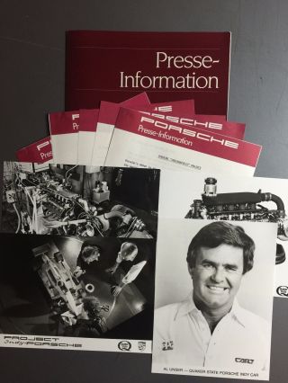 1987 Porsche " Project Indy " B&w Press Kit,  Pressemappe English Rare