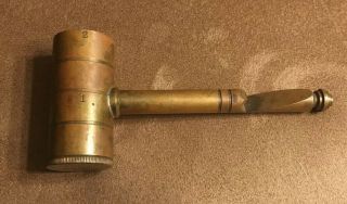 Vintage Brass Multi Bar Tool Double Shot Jigger Ice Hammer With Bottle Opener