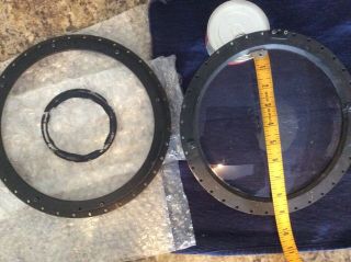 2 Vintage 8” Glass Lens Telescope Scratched,  Convex And Flat Surfaces