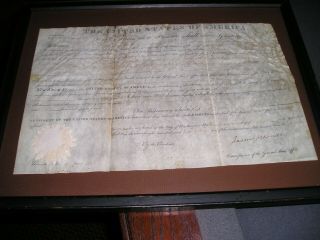 President James Monroe Signed Land Grant 1823