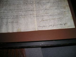 President James Monroe Signed Land Grant 1823 2