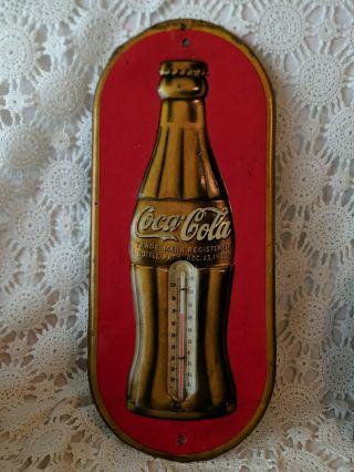 Vintage Coca - Cola Thermometer 1950 