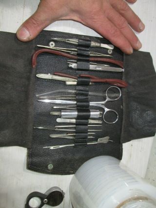 Hantique Doctor/dentist Tools.  Early Pouch.