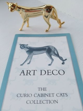 The Franklin Curio Cabinet Cat Figurine Art Deco