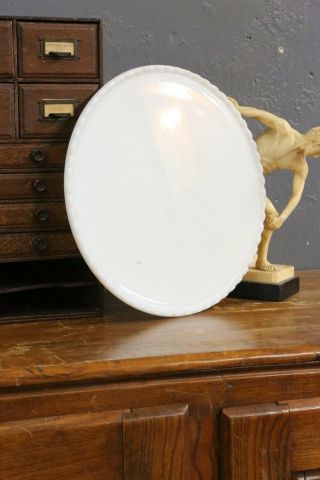 Antique Ritter 14” Round Milk Glass Dental Instrument Tray Tool Plate Kitchen