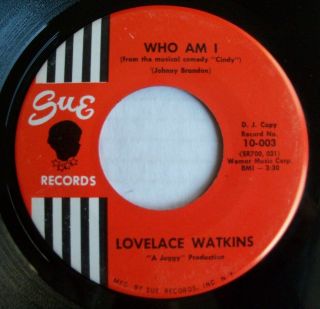 Lovelace Watkins (the Black Sinatra) Sue Records 10 - 003 Who Am I & Dreams Promo