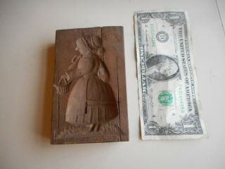 Antique Hand Carved Double Sided Springerle Cookie Mold.  Early Cookie Mold