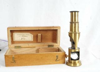 Early Antique Brass Microscope