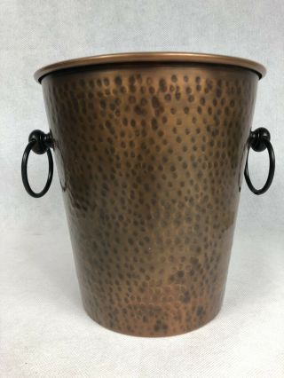 Copper Stainless Steel Champagne Bucket - Hammered Wine Bottle Cooler Ice Bucket