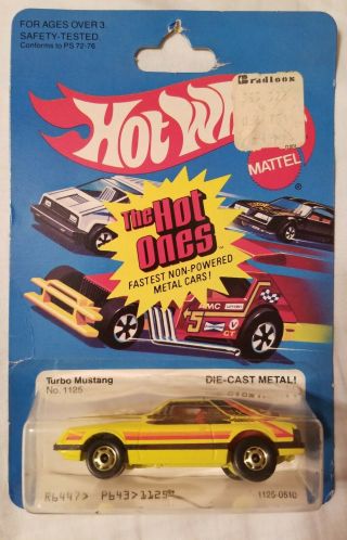 Vintage 1979 Hot Wheels Ford Turbo Mustang No.  1125
