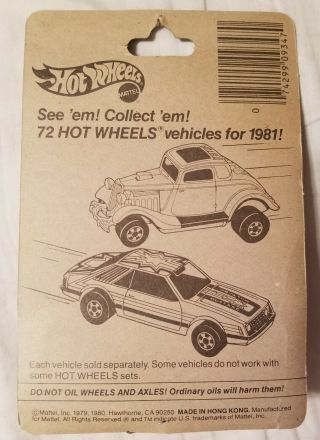 VINTAGE 1979 HOT WHEELS FORD TURBO MUSTANG NO.  1125 2