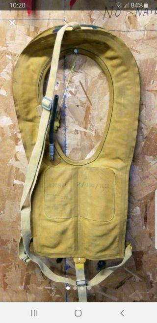 Vintage Ww2 Us Navy Type B - 4 Mae West Pneumatic Life Vest 1943 Usaf