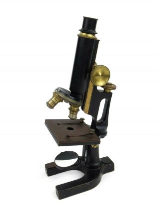Antique Bausch & Lomb Microscope Brass Rare Old Optical Science