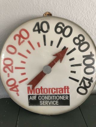 18” Vintage Round Spring Based Motorcraft Air Conditioning Thermometer