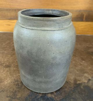Antique Pottery Stoneware Crock Wax Sealer Canning Jar Primitive Decor