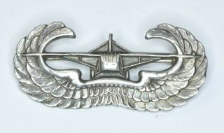 Pristine Sterling Wwii Us Army Glider Airborne Infantry Jump Wings Badge Pin