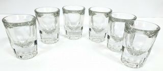 Libbey 1/2 Pound Heavy Clear Shot Glasses Set Of 6 Diner/bar Retro