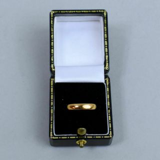 George V Antique 22 Ct Gold Wedding Ring Size J 1/2 Birm.  1925 - 3.  3 Grams