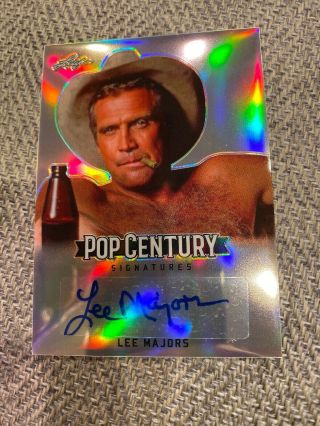 2018 Leaf Pop Century Lee Majors Silver Auto The Fall Guy