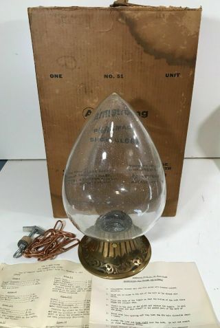 Nos Hanging Show Globe Apothecary Pharmacy Display Jar Bottle Teardrop Glass