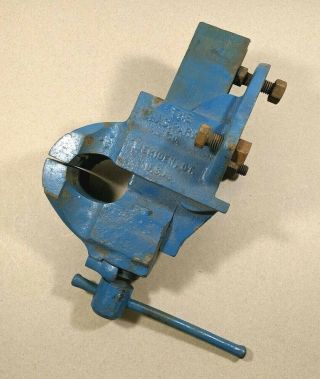 Vintage Chas Parker Co Bench Vise No.  953 3 " Jaws Ct Blue 24 Lbs.  Great