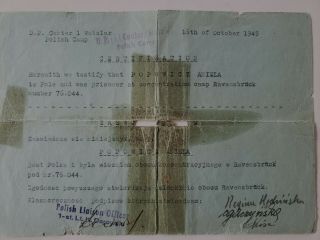 Ww2 Holocaust Ravensbrueck Concentration Camp Polish Survivor Document (10)