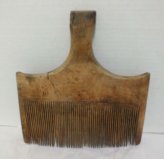 Primitive Wood Flax Comb