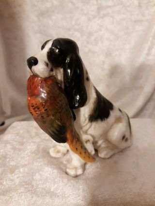 Vtg Royal Doulton Figurine Dog Cocker W/pheasant Hn1062 Bone China England