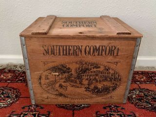 Vintage Southern Comfort Wood Crate - Liquor Crate - Wood Box - Whiskey Crate