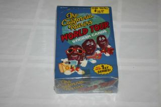 Vintage 1988 California Raisins World Tour Stickers Box With 48 Packs