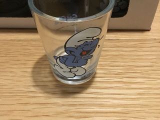 Smurfs Set Of 4 Shot Glasses Peyo Glassware