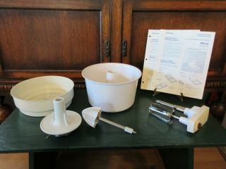 Vintage Nutone Food Center Mixer Bowl,  Beater,  Turntable,  Juicer,  Instructions