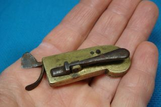 Old Antique Medical Tool Blood Letting Scarificator Bleeding Tool Brass & Iron 2